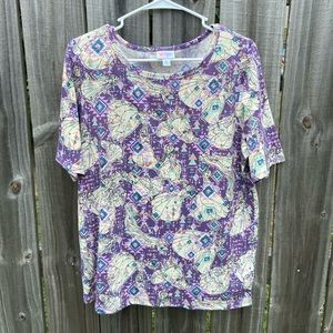 LulaRoe Short Sleeve Top | Purple Disney Princess